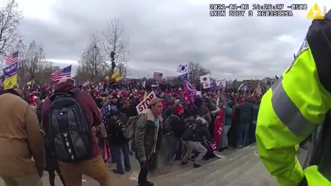 January 6 - Capitol Police Shoves Lady Down the Steps