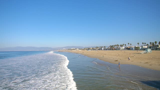 Sea Waves on Venice Beach LA