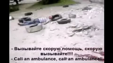 Ukrainian massacre in Donbas in 2014. WARNING: Graphical footage