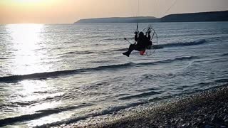 Horse and paragliding