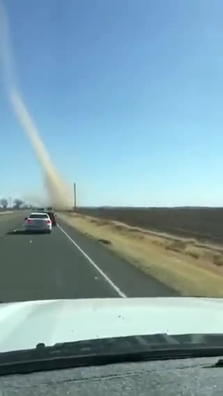 Texas: A huge dust devil was caught on camera near San Angelo.