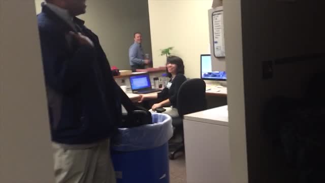 Man Shrieks At Gorilla Mask Office Prank