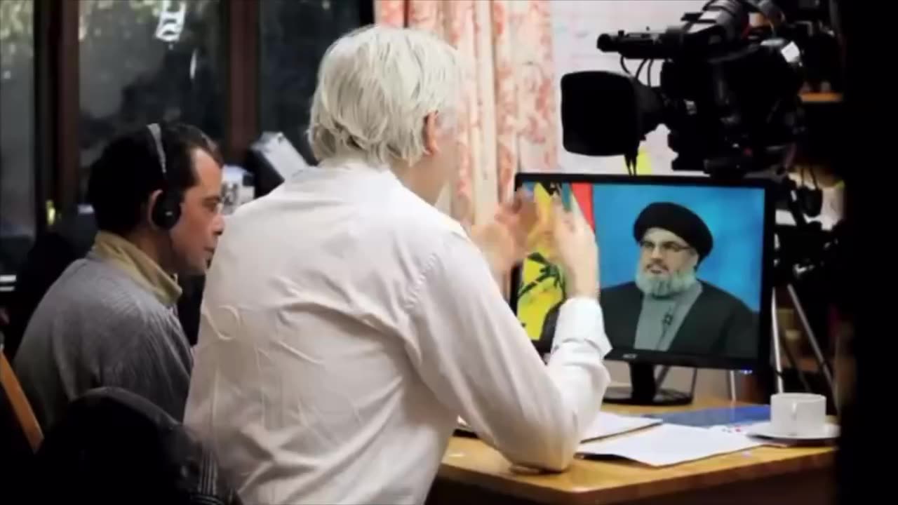 First Ever Interview of Julian Assange with Killed Hezbollah Leader ☺🙄🙄🙄