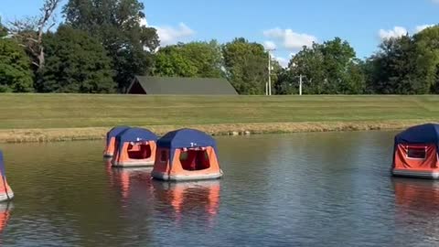 Would You Camp In三Floating Tent?!