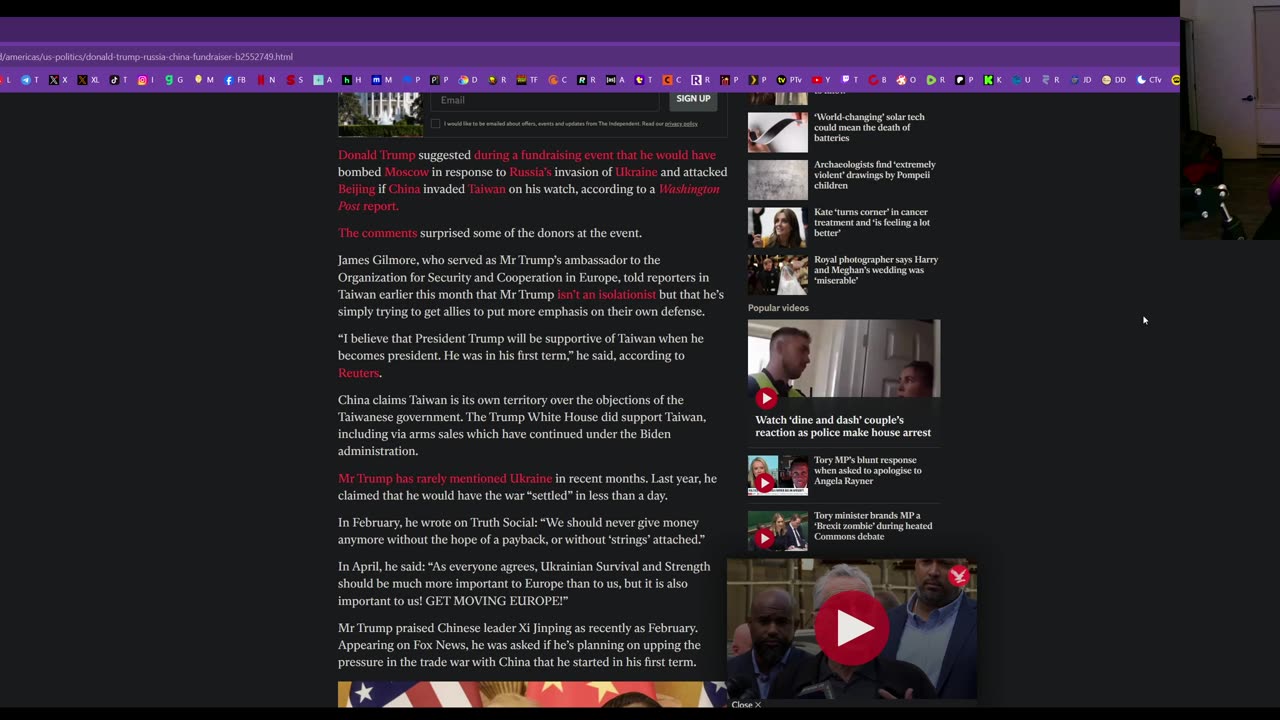 Trump is fund raising, because he's broke