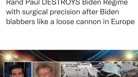 Rand Paul DESTROYS Biden Regime.