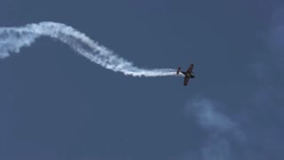 Female aerobatic pilot amazingly maneuvering plane with enduring negative G force torture