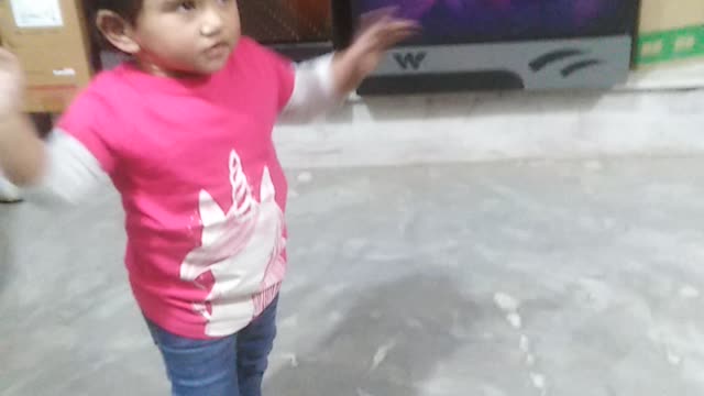 Cute baby playing