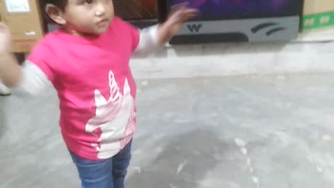 Cute baby playing