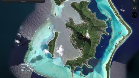 Apple Map 3D View of Bora Bora