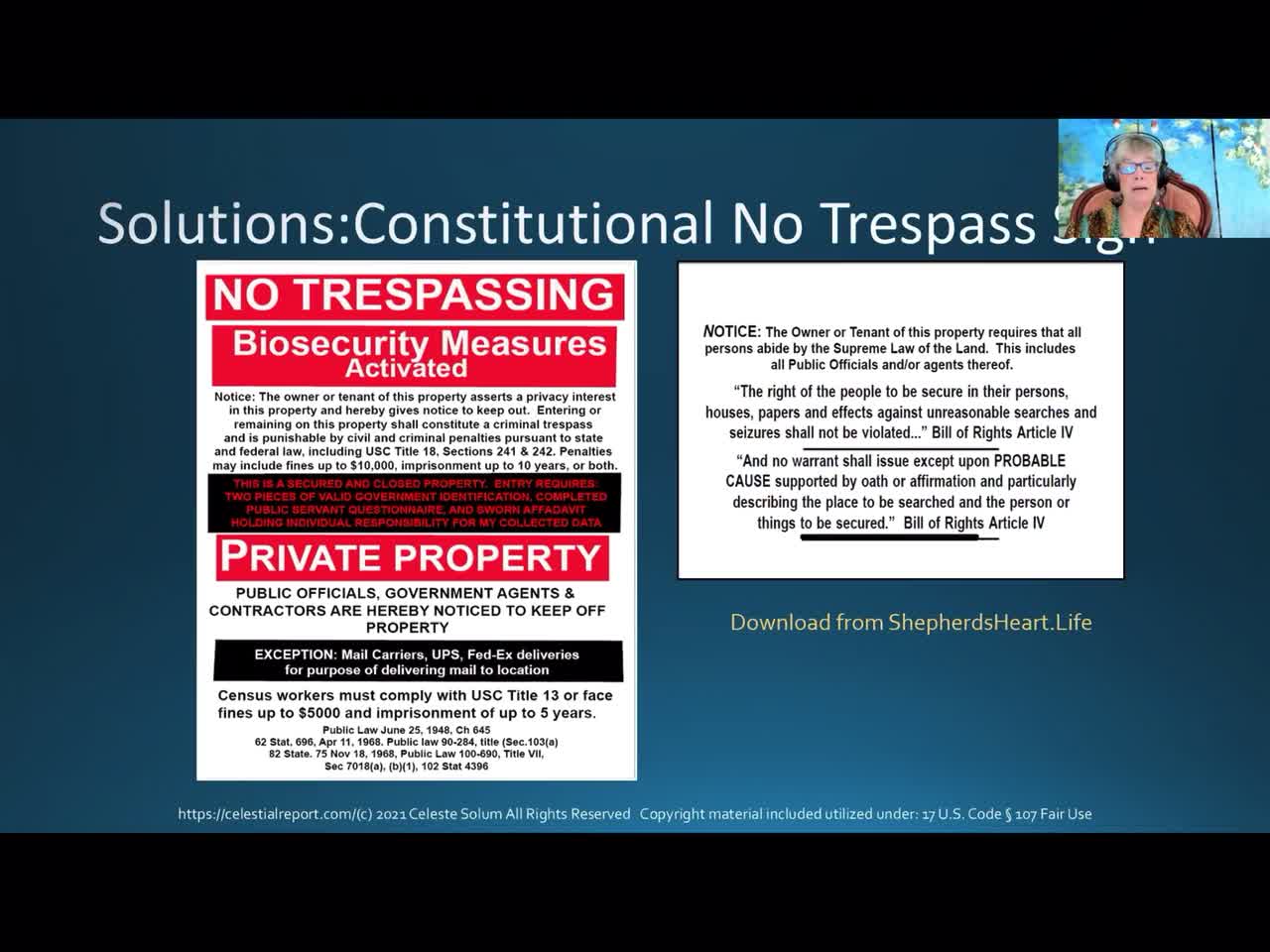 Celeste Solum’s video on no trespassing
