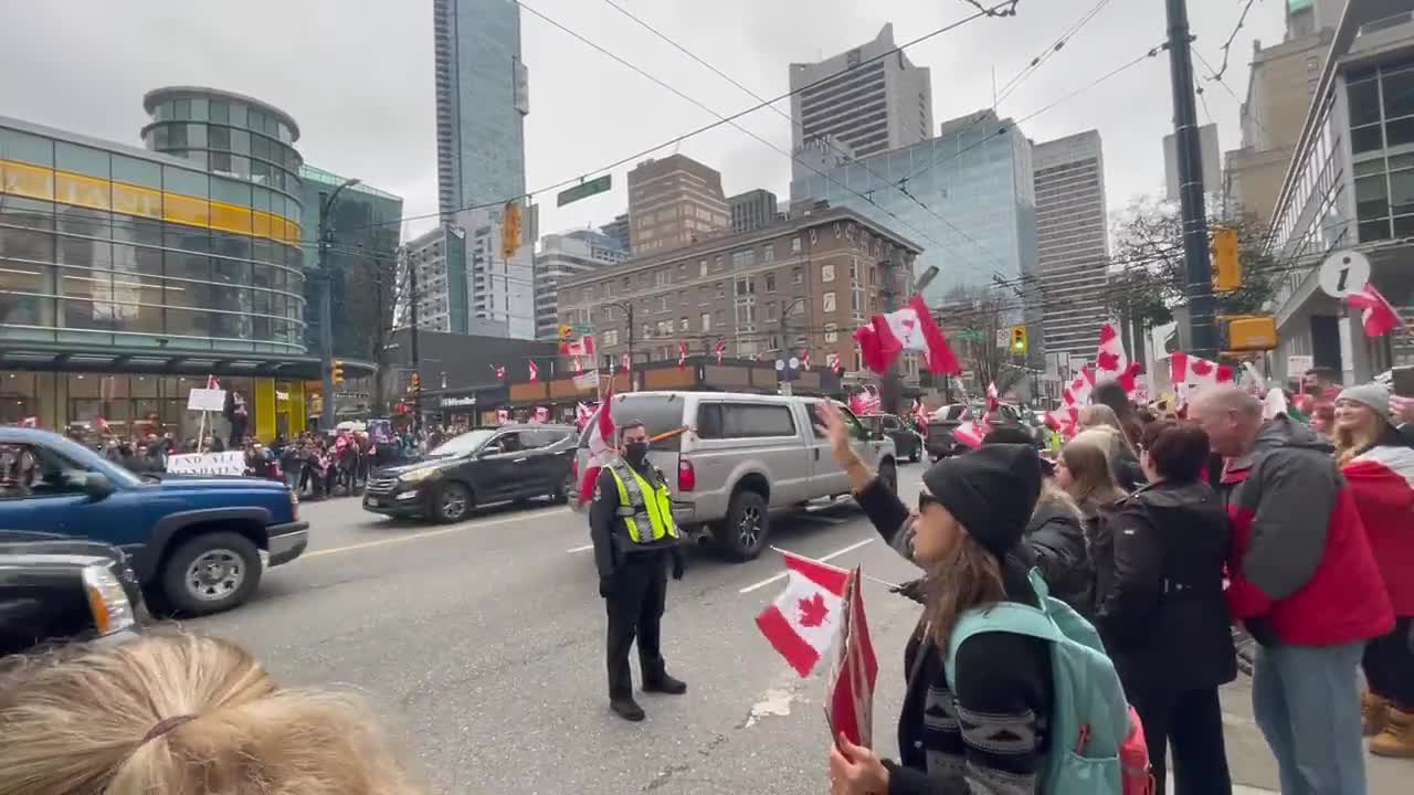 Downtown Vancouver Freedom Convoy