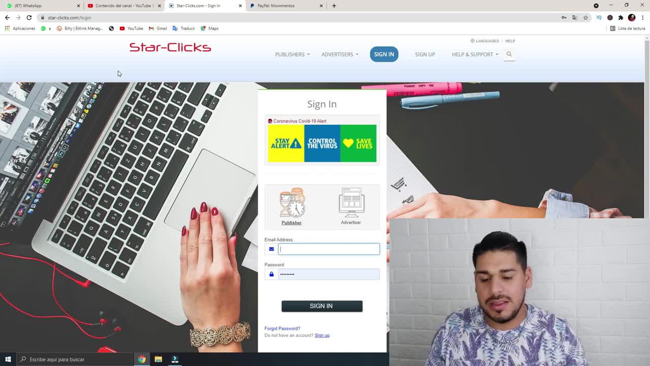 Como Ganar $10 Dólares cada 3 Días Gratis x intenet | (starclicks) Dinero fácil , paypal 2021