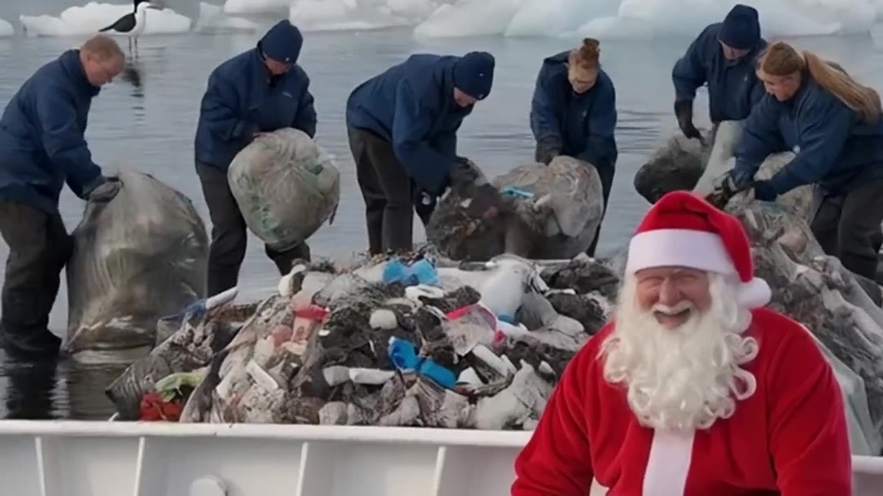 Clean up trash at the North Pole with Santa Part 5.