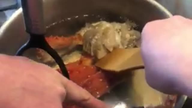 Cooking a large crab