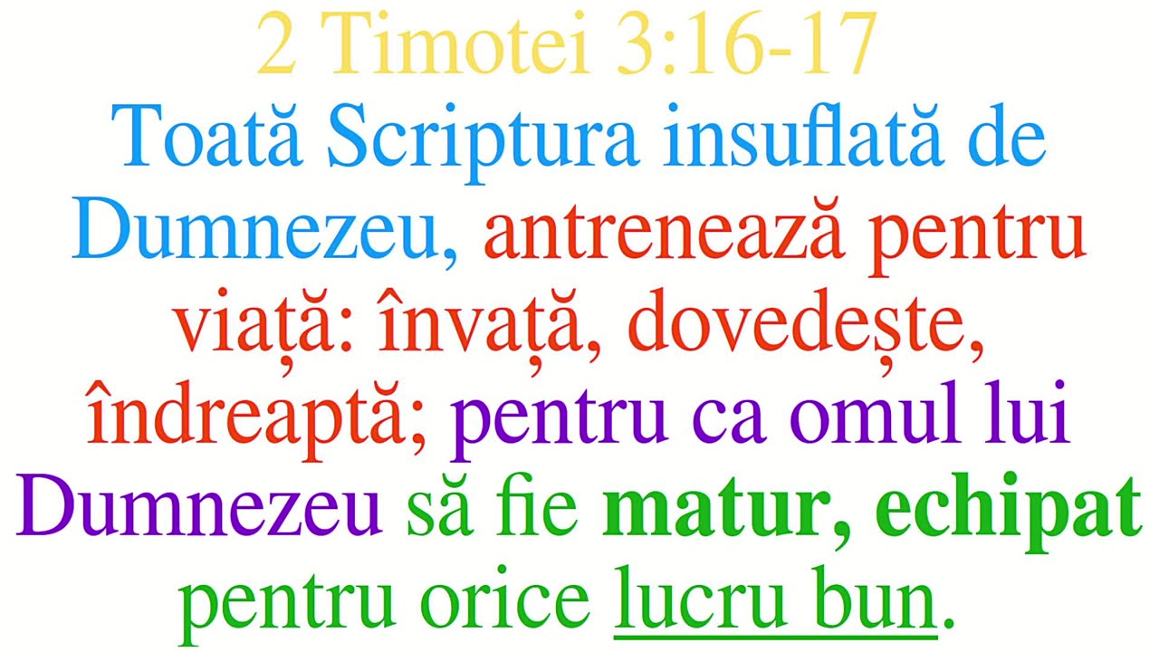 2 Timotei 3 Toata Scriptura Inspirata Biblia Romana