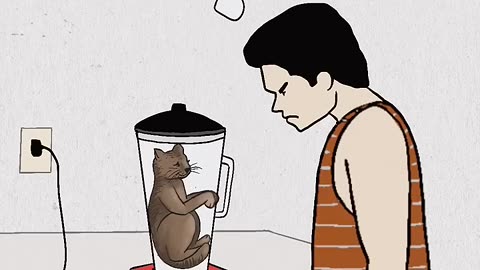 Cat in blender 💔 #shorts #cat #viralvideo #story