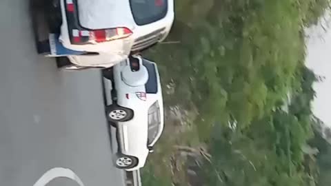Dumper Truck tipped over
