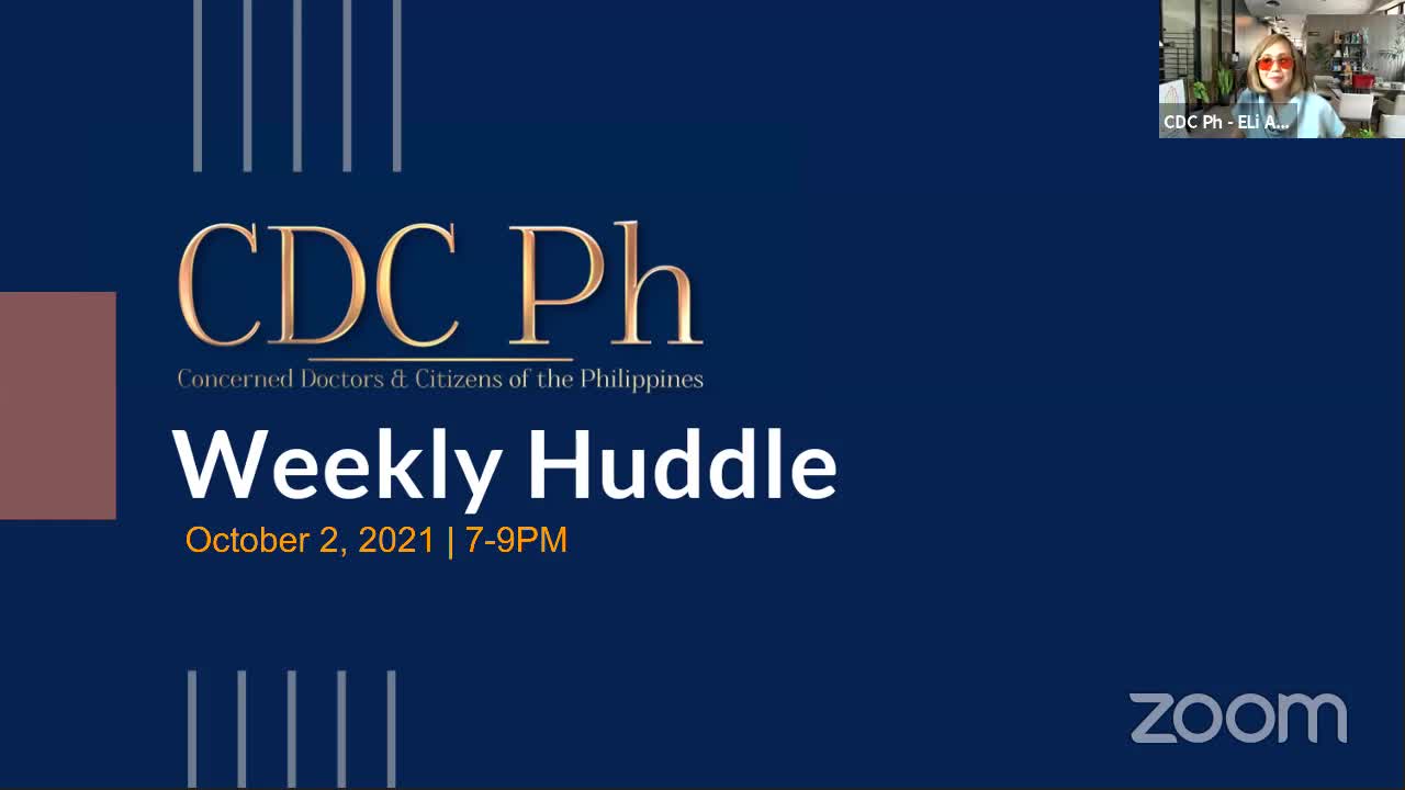 CDC PH Weekly Huddle Oct 2, 2021 Ignoring Early Treatment is the Root of All These Evils