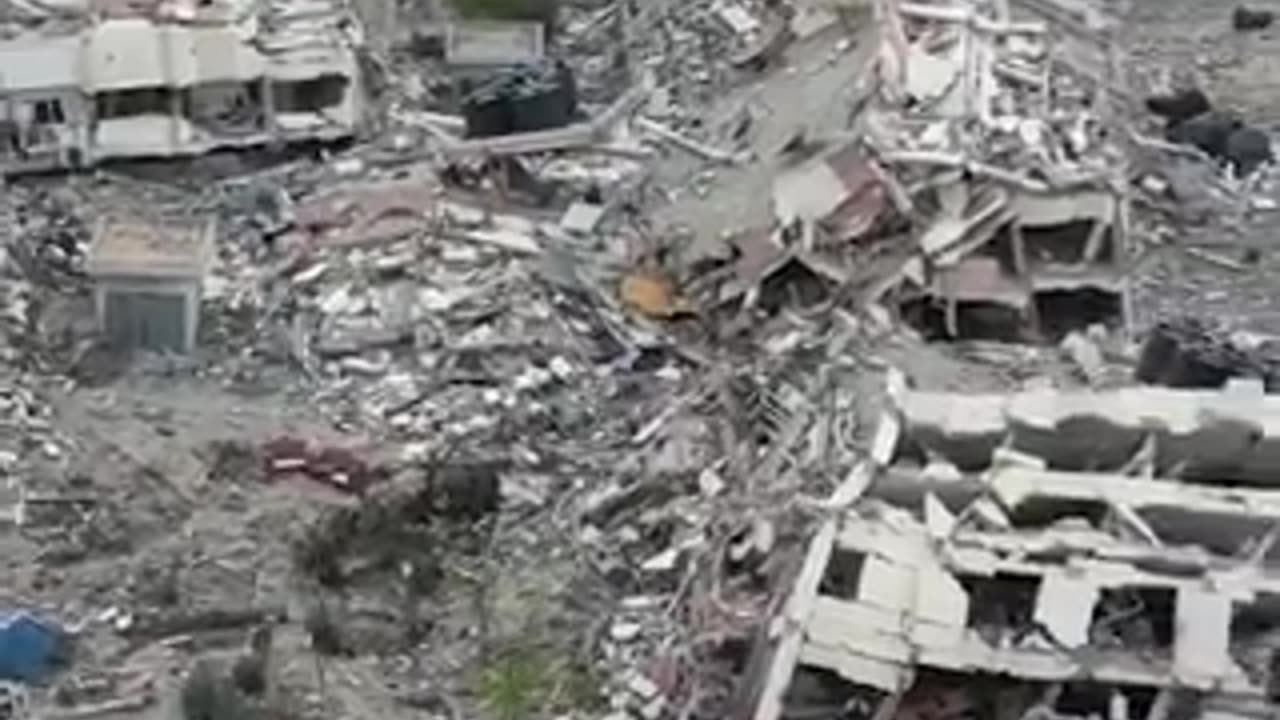 Effects of destruction in Gaza from the occupation air bombing