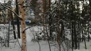 A snowy panorama in the city of Neryungri and it is the Russian Republic of Sakha Yakutia.