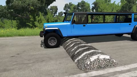 Cars vs Massive Speed Bumps – BeamNG.Drive