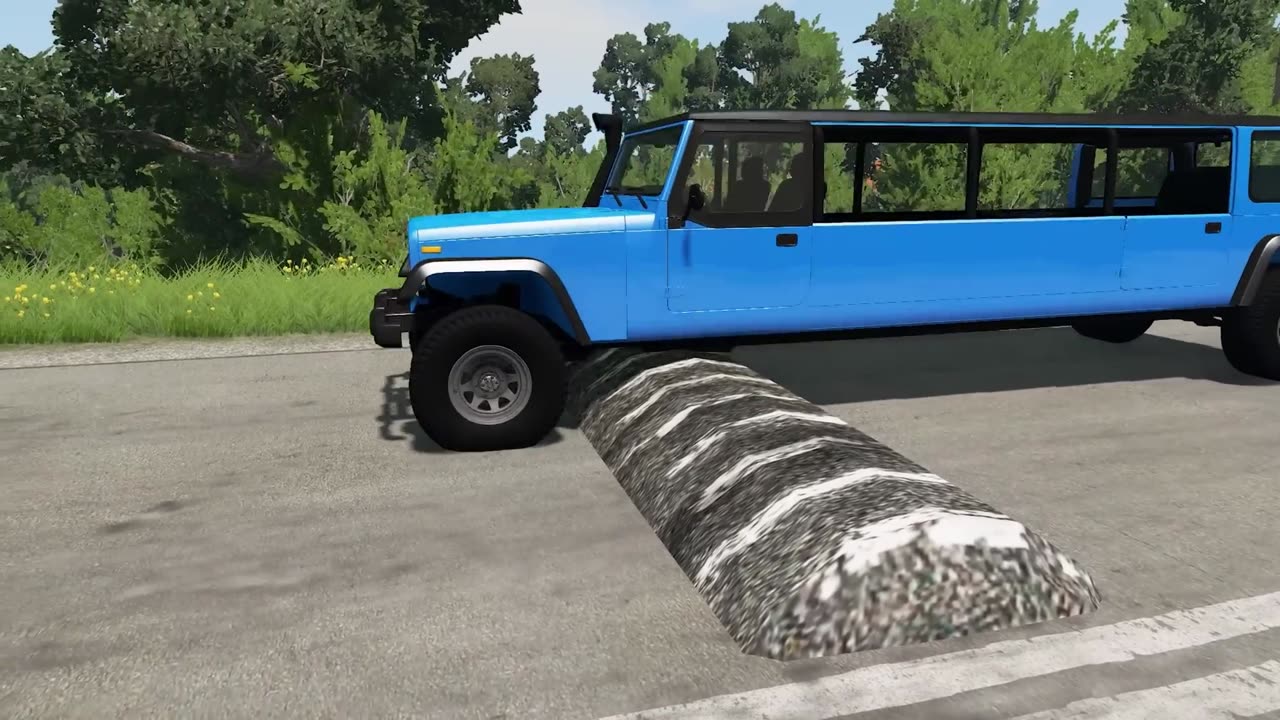Cars vs Massive Speed Bumps – BeamNG.Drive