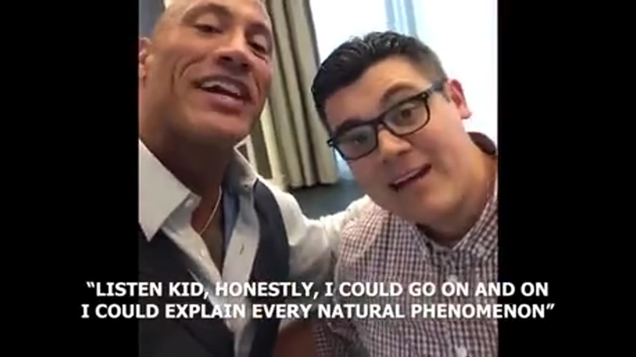 The rock and a Moana fan