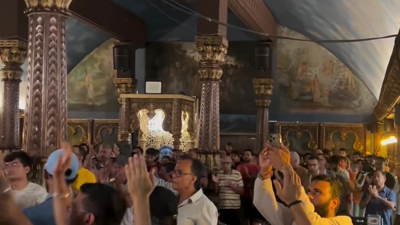 Temple kirtan at Iskcon Vancouver, Canada July 2024