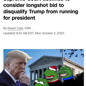 NEWSFLASH - Supreme Court DENIES Attempt to Disqualify Donald Trump from Running