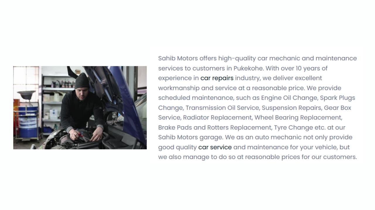 Sahib Motors Car Mechanic in Pukekohe