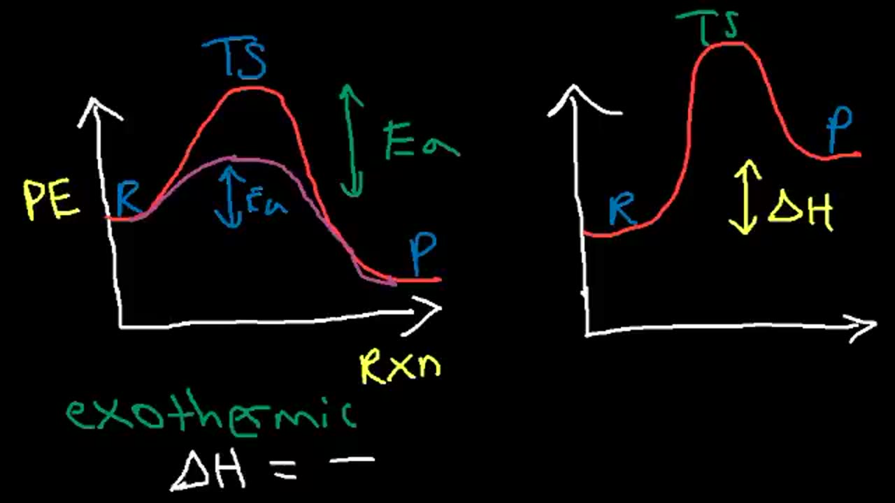 Potential Energy Diagrams - Chemistry - Catalyst, Endothermic & Exothermic Reactions