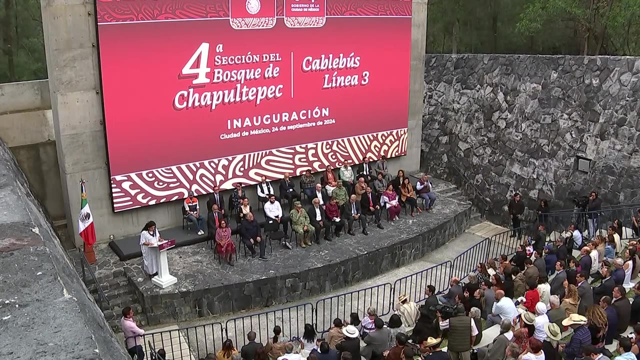 Inauguración Cuarta Sección del Bosque de Chapultepec y Línea 3 de Cablebús, desde Ciudad de México