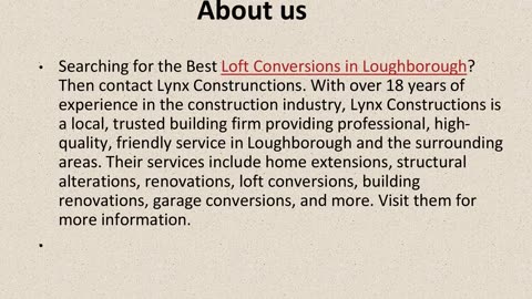 Best Garage Conversions in Loughborough.