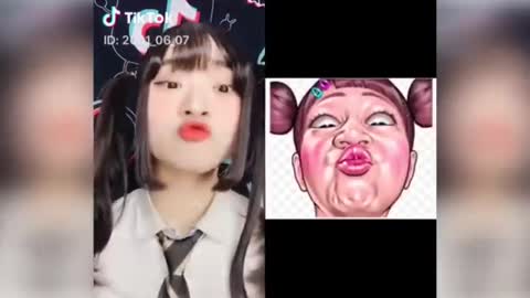 CUTE FUNNY FACE tiktok videos