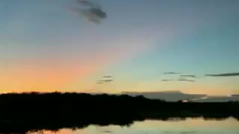 End of the day in nature (riverside), sight and sound of pure peace.
