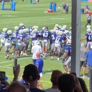 NFL brawl erupts between Lions and Giants at training camp