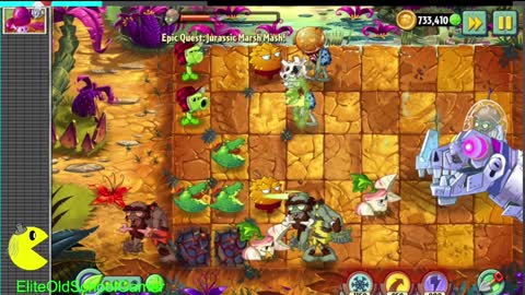 Plants vs Zombies 2 - Jurassic Marsh Mash - Zomboss - Almost a Win