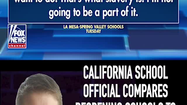 CA SCHOOL OFFICIAL COMPARES REOPENING SCHOOLS TO 'SLAVERY' & WHITE SUPREMACY