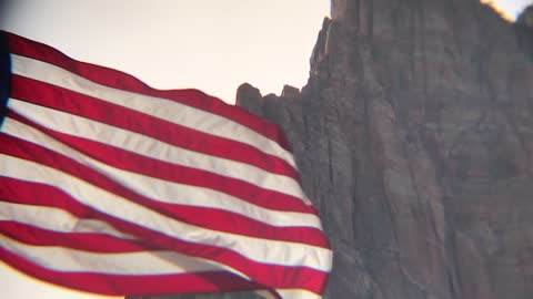 The American Flag in the wind