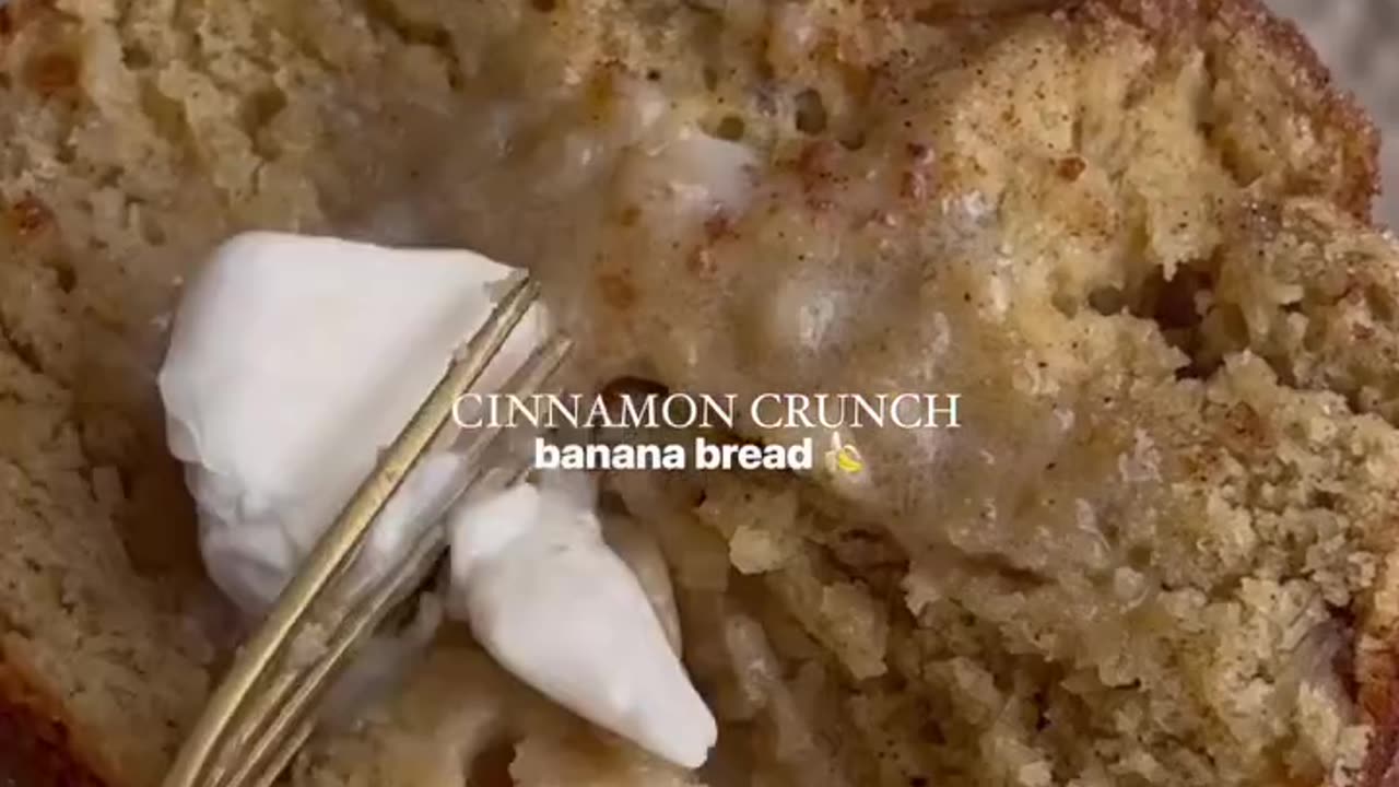 Yummy Cinnamon Crunch Banana Bread ❤️