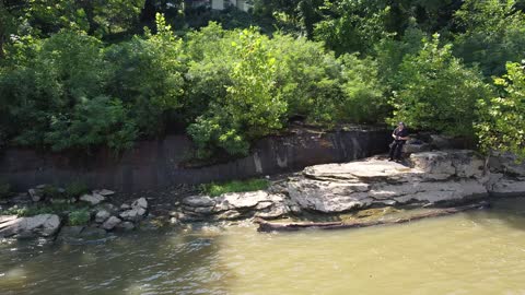 Drone footage OH river, RCB dam