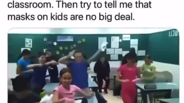 Masks off the kids and they are thrilled