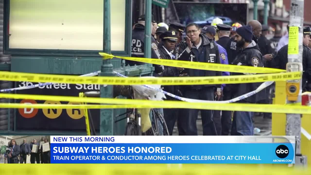 MTA train operator and conductor speak out after NYC subway shooting l GMA _BREAKING NEWS