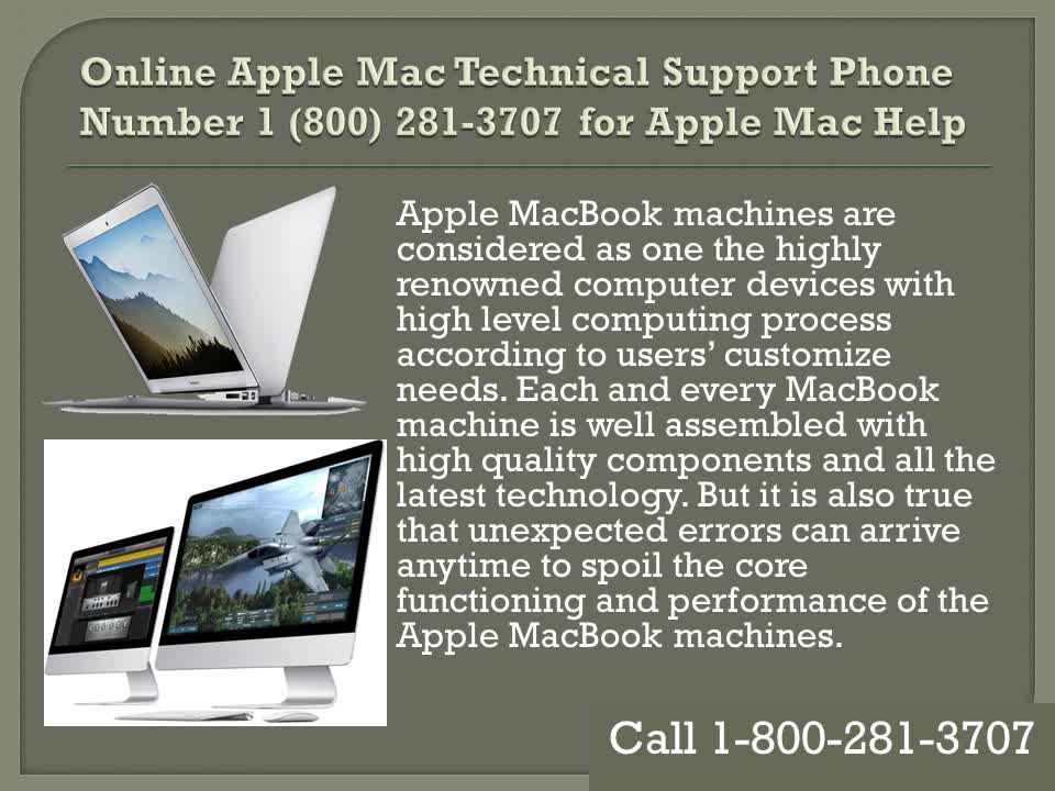 Mac Customer Care Support Number 1-800-281-3707