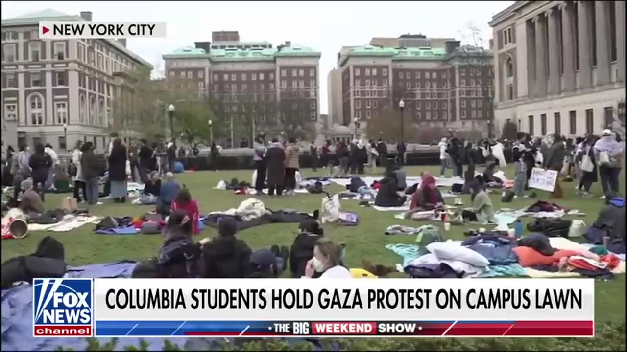 'LIBERATED ZONE'_ Columbia students hold Gaza protest on campus lawn