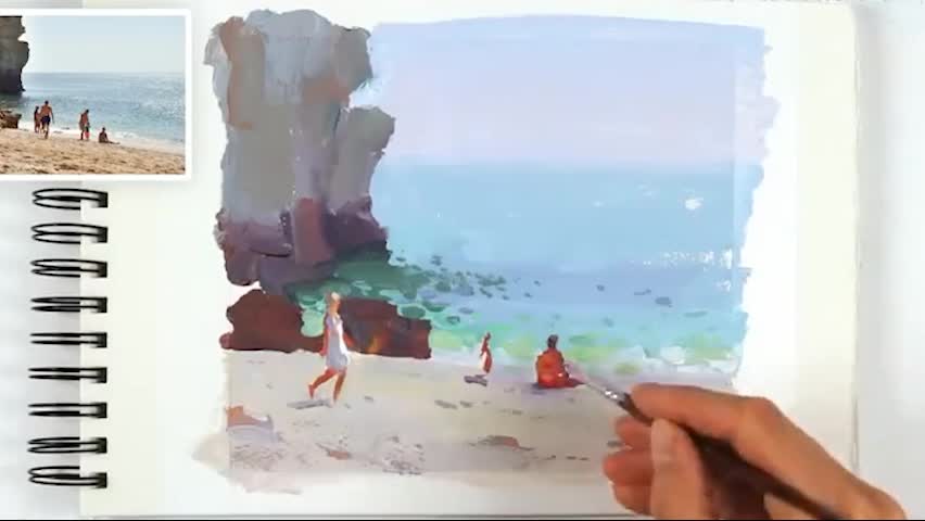 Draw Small Stones On The Beach