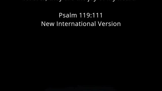 ✝️ Today's Bible Verse Psalm 119:111