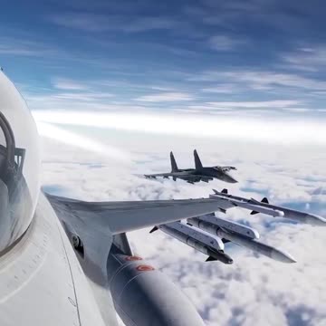 Sukhoi-35 vs F-16 Fighter Jet The Incredible Video Game Style Air Battle