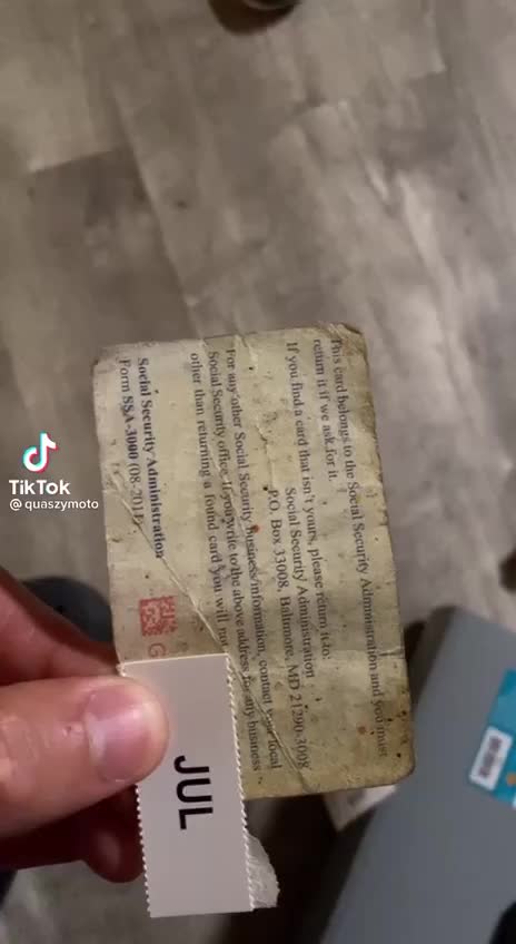 Your SS # is an account #